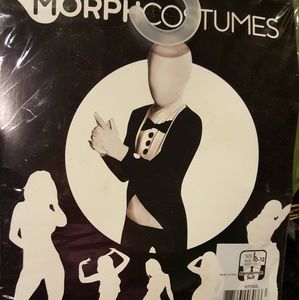 Morphsuit Kids Black Tuxedo Costume L 10 12 New